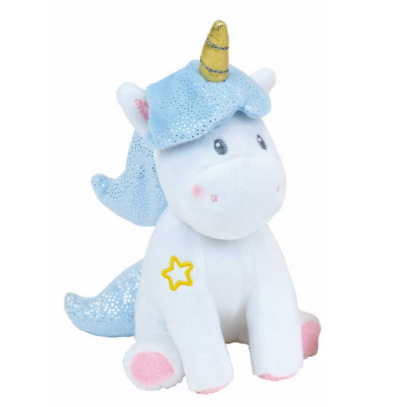  unicorn soft toy blue 15 cm 
